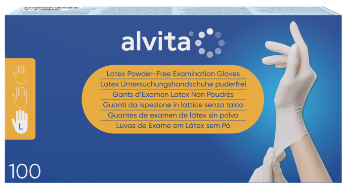 Alvita Gloves Latex Powder-Free (large) 100 