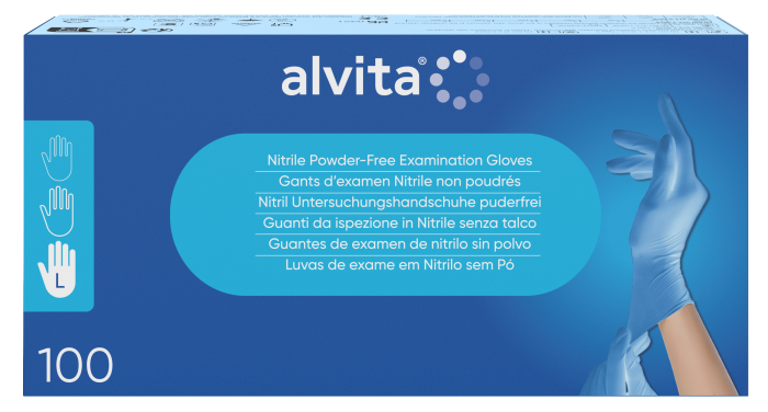 Alvita Gloves Nitrile Powder-Free (large) 100 