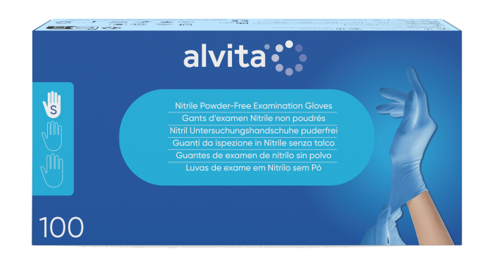 Alvita Gloves Nitrile Powder-Free (small) 100 