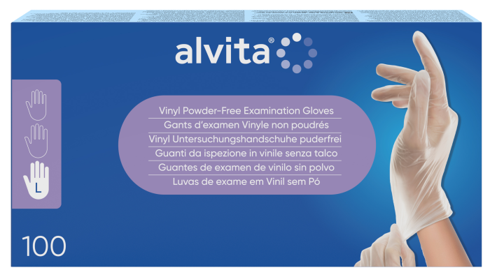 Alvita Gloves Vinyl Powder-Free (large) 100 