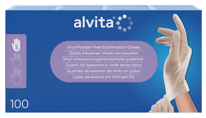 Alvita Gloves Vinyl Powder-Free (small) 100 